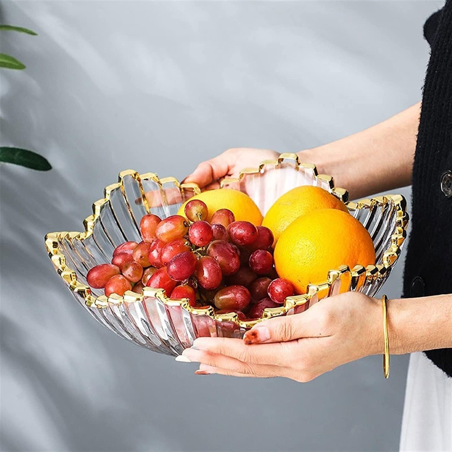HMLTD Ciotola di frutta trasparente | Ciotola portafrutta trasparente