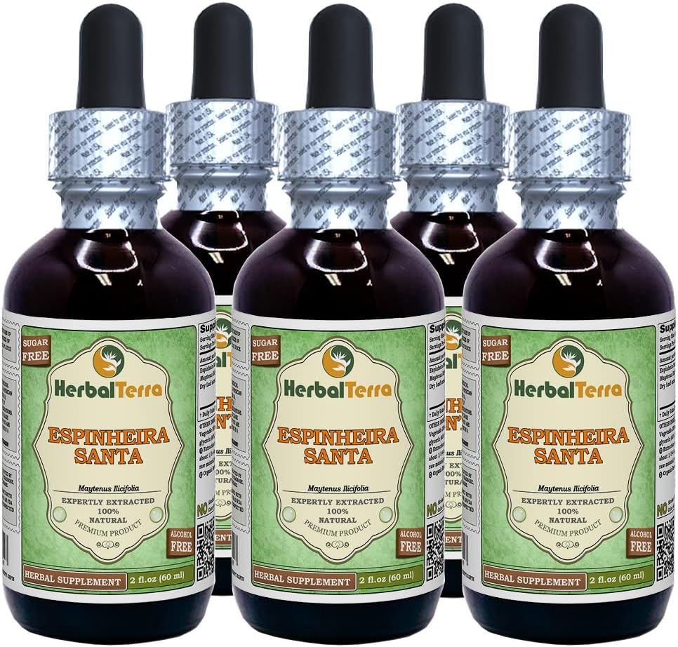 Herbal Terra LLC Espinheira Santa, Cancerosa (Maytenus Ilicifolia) Dried Leaf Liquid Extract 20x4 oz