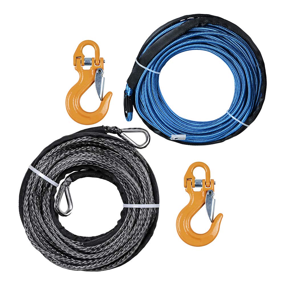 Buy 1/4" x 50' 7000LBs Synthetic Winch Rope Heat Guard + 1x Extension