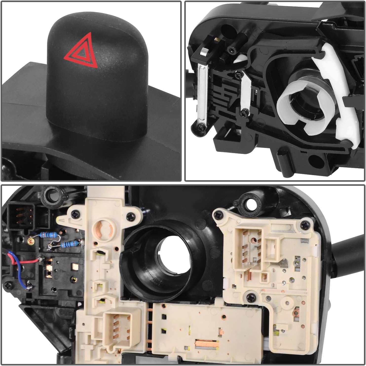 Auto Dynasty Factory Style Multi-Function Combination Switch Assembly Compatible with Saturn Sc1 Sc2 SI SI1 SI2 1995-2002, Driver Left Side, Black