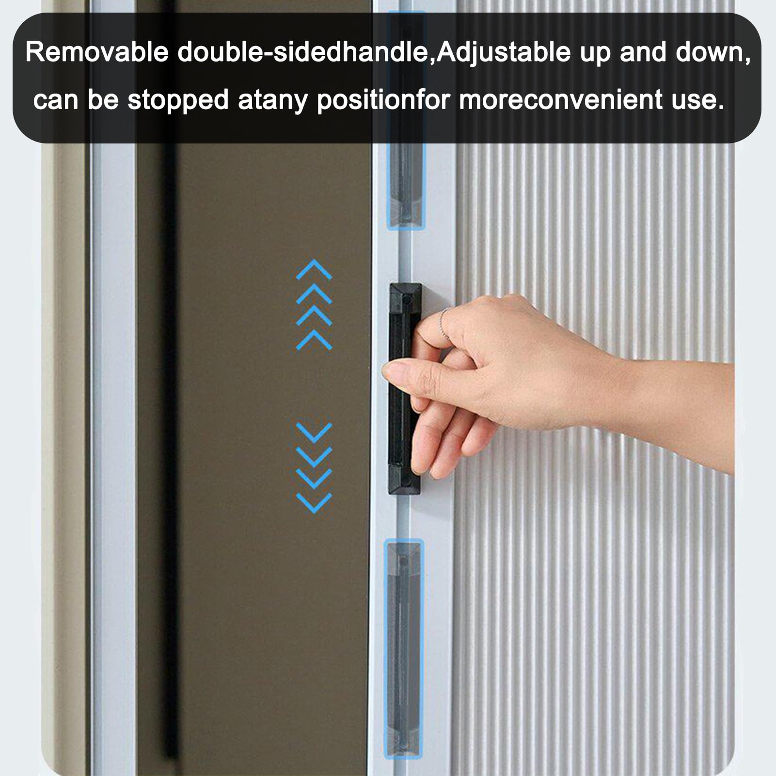 Puerta plegable Puerta interior de acordeón que ahorra espacio, con marco de aluminio sin taladro, para separador de ambientes