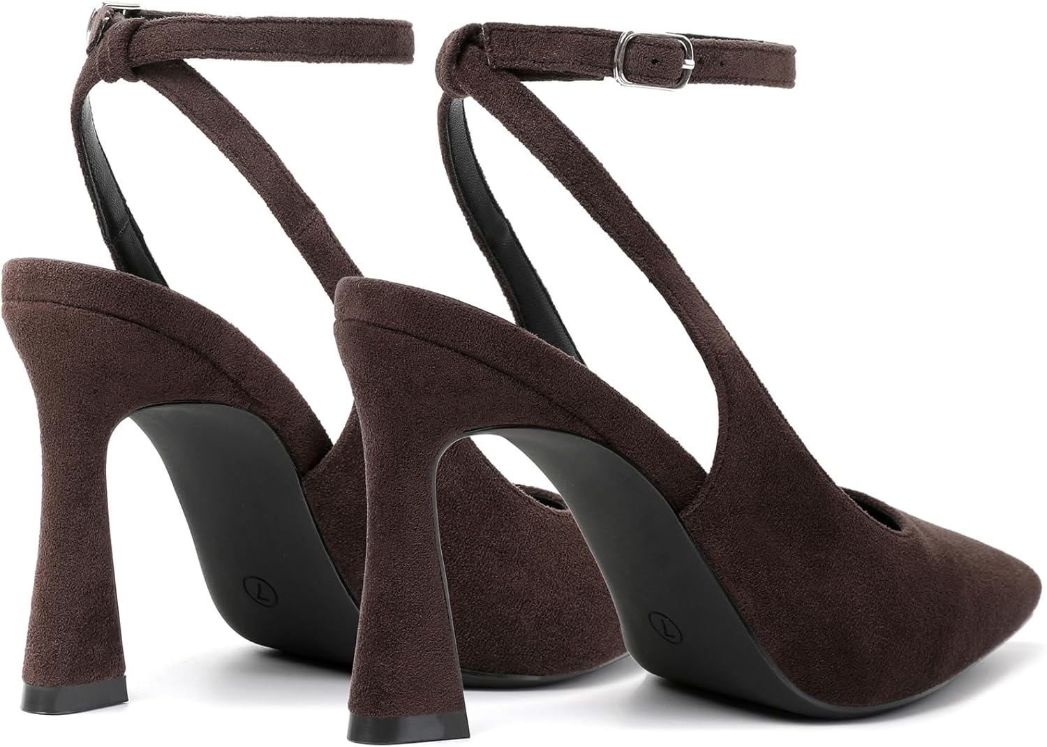 Susanny Womens Slingback Closed Toe Ankle Strap High Heels Pointed Toe Pumps Comfortable Stiletto Sexy Buckle Strappy Dressy Shoes for Wedding Bridal Party Work - Image 7