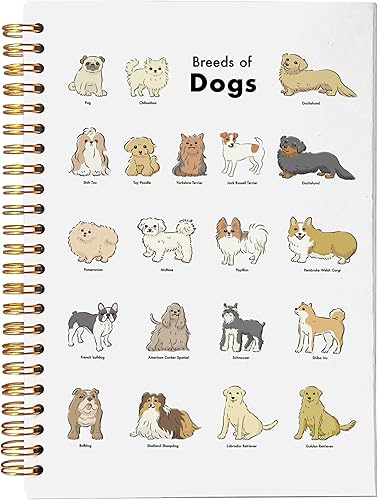 NEGIGA Cuaderno de perro, diario de perro, regalos para amantes de perros, regalos para mamá de perro, regalos para dueños de perros, lindo