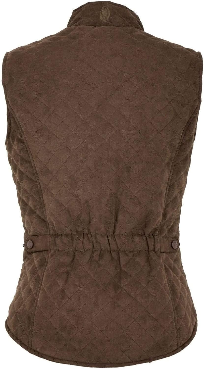 Outback Trading Women's Grand Prix Warm Water-Resistant Zippered Outerwear Quilted Western Vest With Hip Pockets
