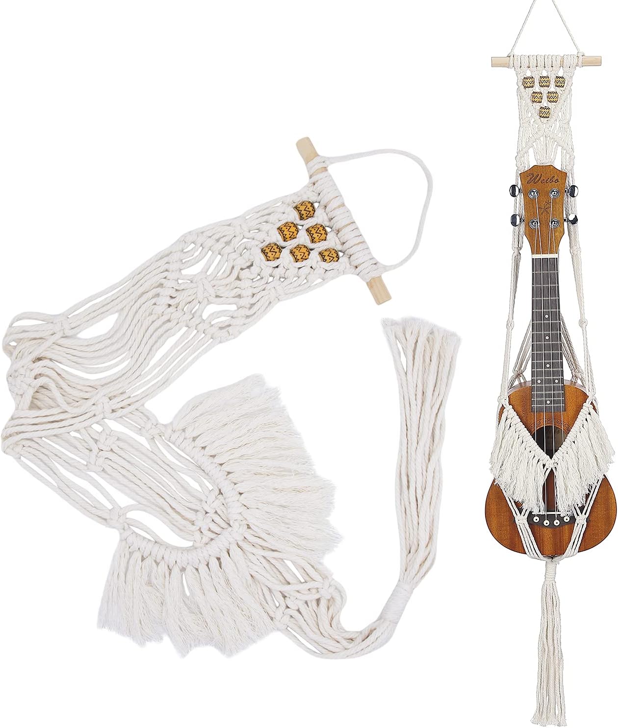Macrame Ukulele Hanger Macrame Wall Mount Hanger Stand