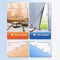 Vista 3 de Película aislante de papel de aluminio, película reflectante de calor, tinte de privacidad para control solar, película opaca total, no adhesiva