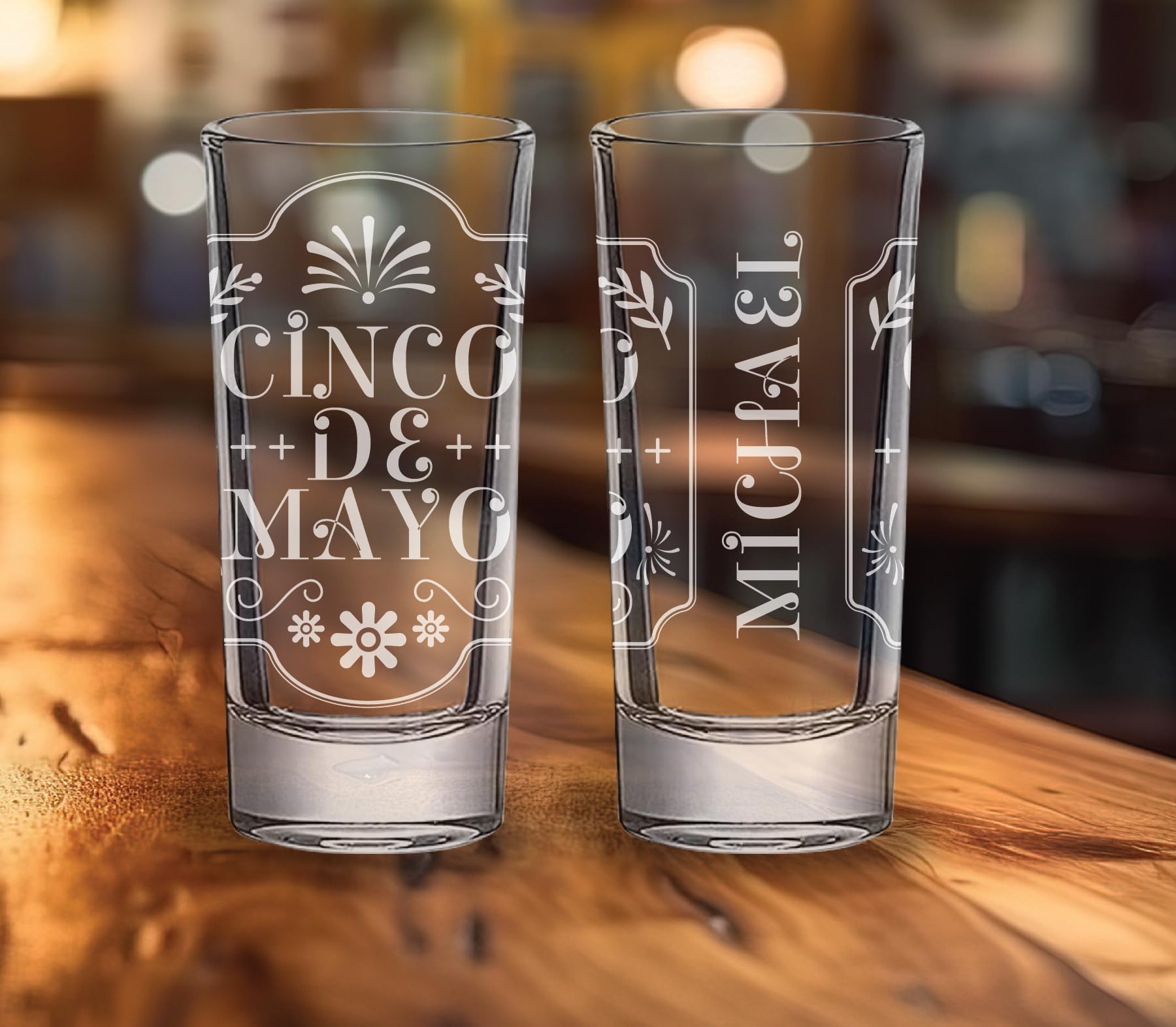 Personalized Shot Glasses, Custom Shot Glasses with Laser Engraving, Cinco de Mayo Tequila Shot
