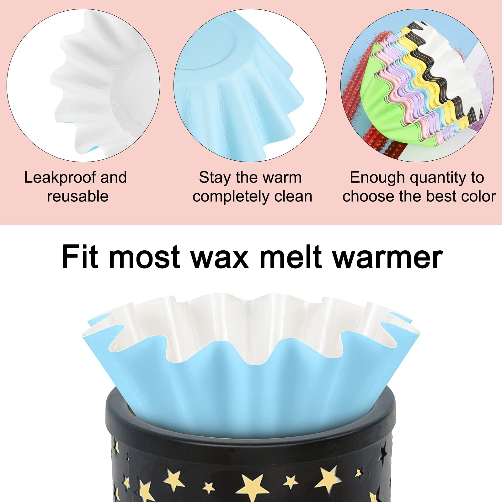 Candles & Holders 50 Wax Melt Warmer Liners - Reusable Leakproof Wax Tray For Scented Melts And Aroma Devices