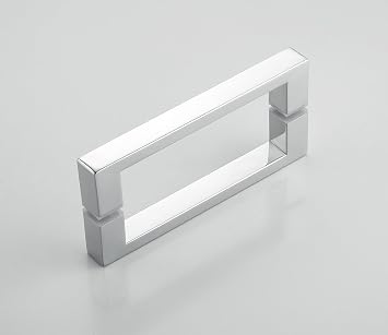 Glass Shower Door Handle 6 inches Square Chrome