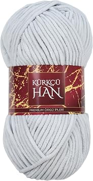 K rk  Han Kadife 100GR 95MT El  rg   pi Buz Mavisi Gri 246