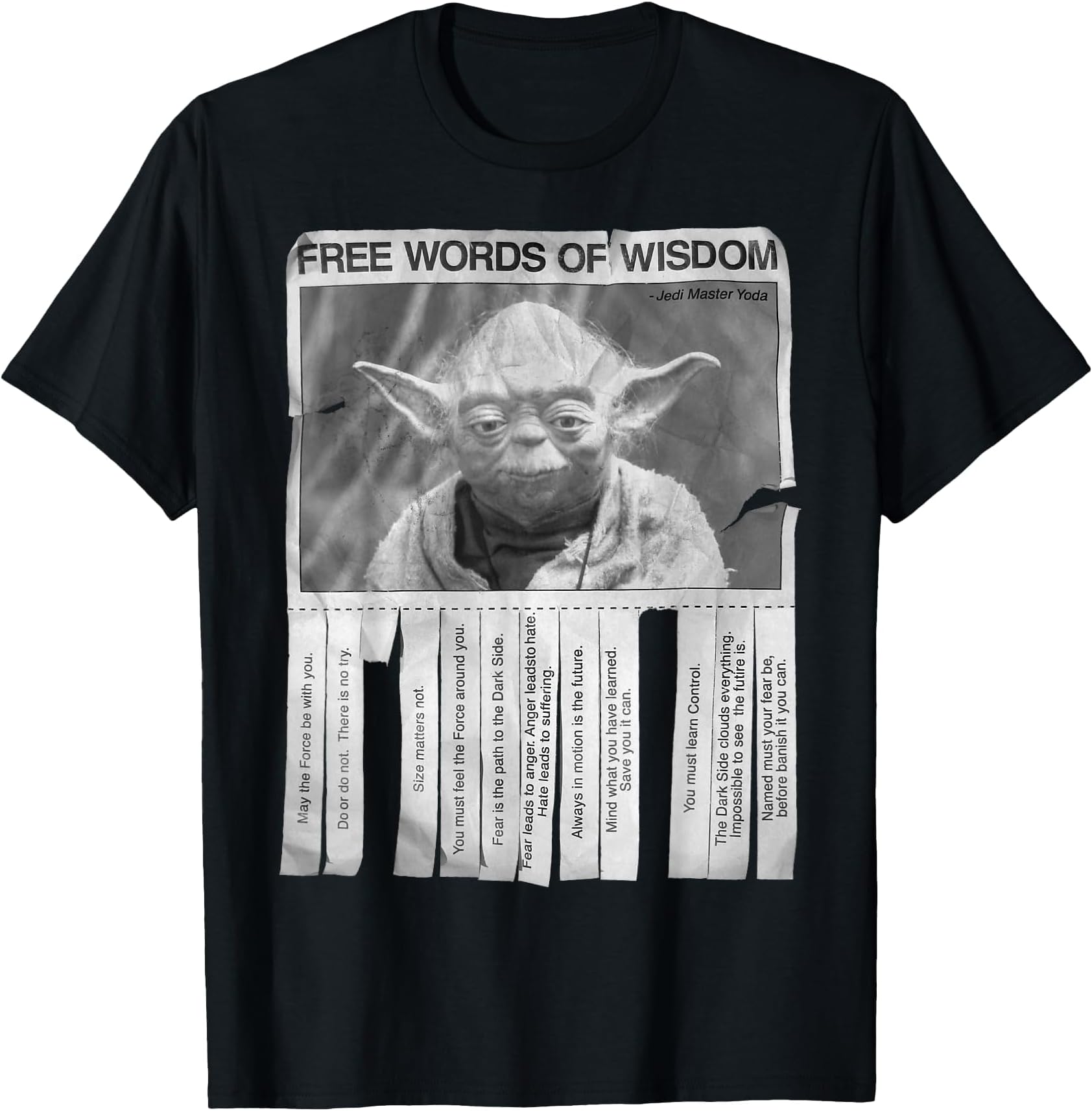 Yoda Poster Words Of Wisdom Graphic T-Shirt