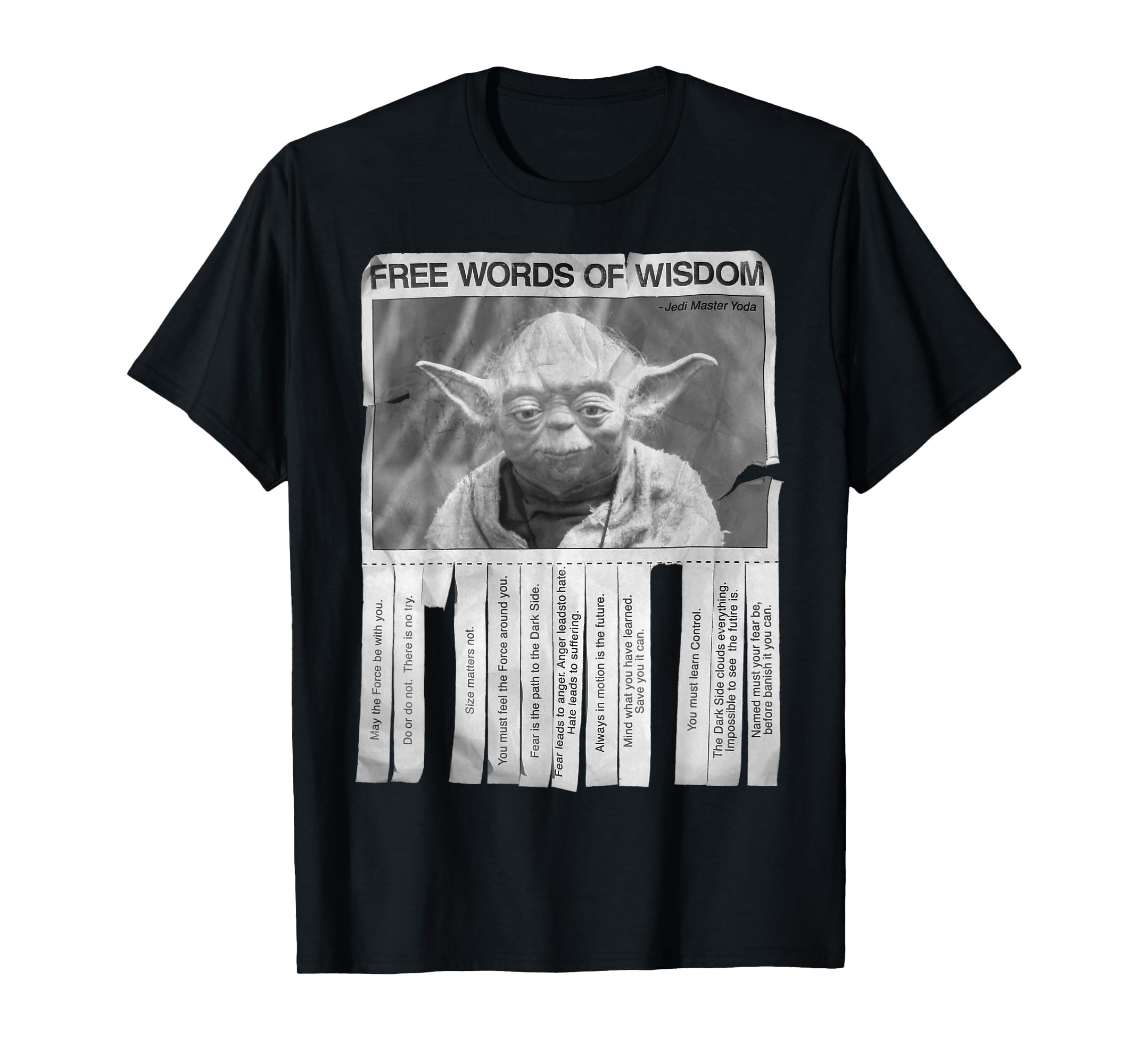 - Yoda Poster Words Of Wisdom Graphic T-Shirt