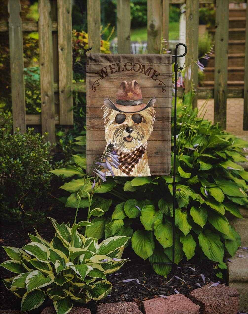 Caroline's Treasures CK6299GF Cairn Terrier Country Dog Garden Flag Mailbox Flag Decorative Yard Flag Banner Outside Patio Artwork Yard Flower Beds, Garden Size, Multicolor