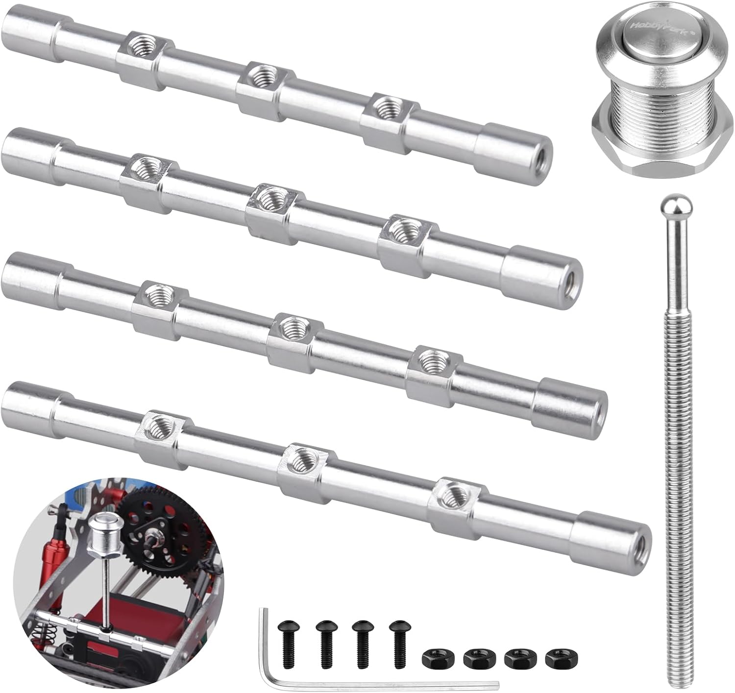 Axial Universal Body Post Set: SCX10 III, AXI230025 main image 1