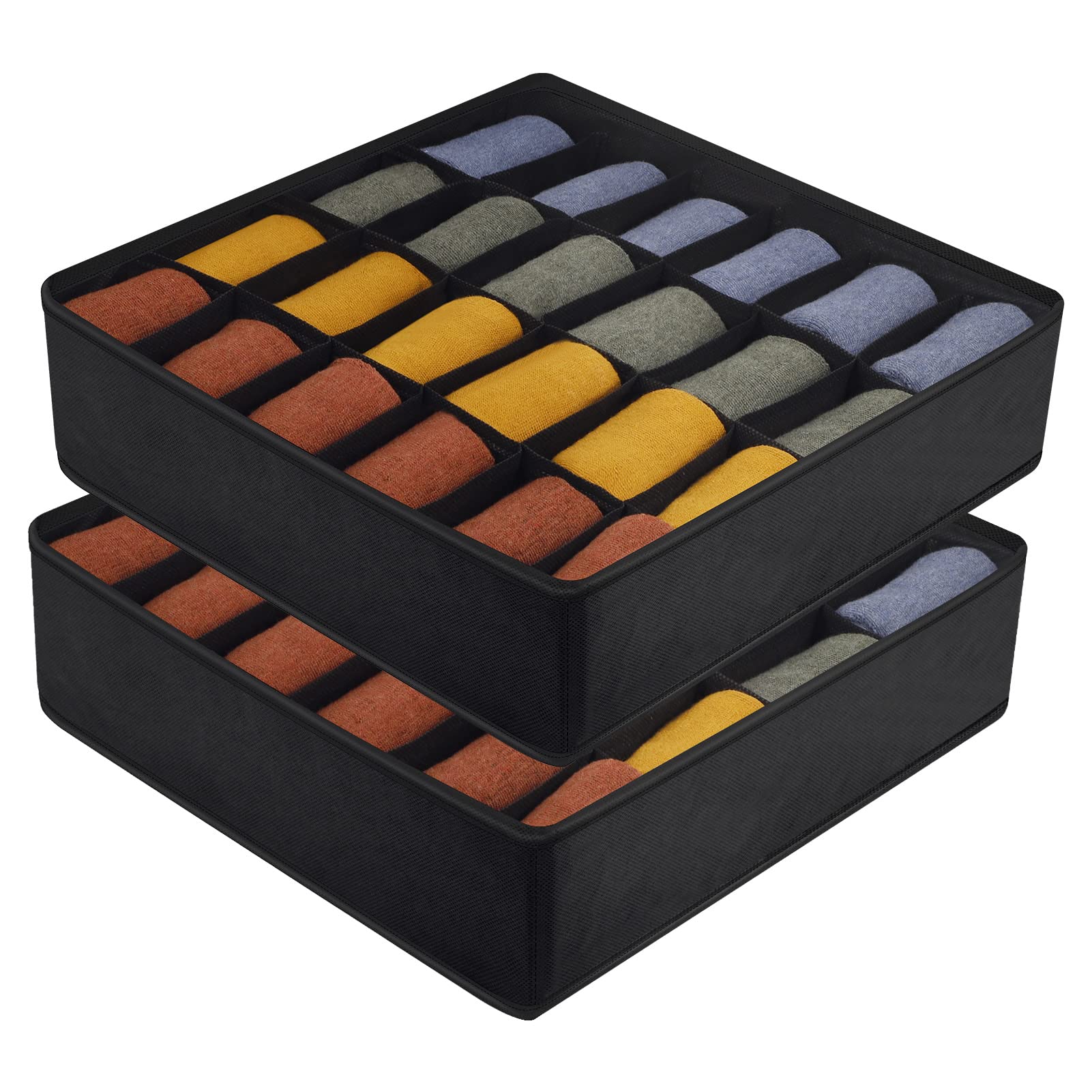 Faltbarer Socken-Organizer - Platzsparend Mit Schubladenfächern