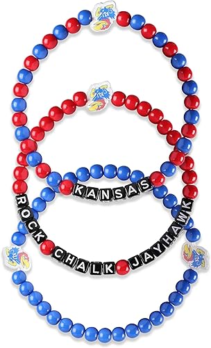 Miniatura 54 de FOCO NCAA unisex-adulto Paquete de 3 Pulseras de la Amistad con Cuentas con Logotipo de Equipo Universitario de la NCAA Oficialmente Licenciadas