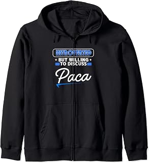 Introverted But Willing To Discuss Paca Funny Gibnut Humor Zip Hoodie