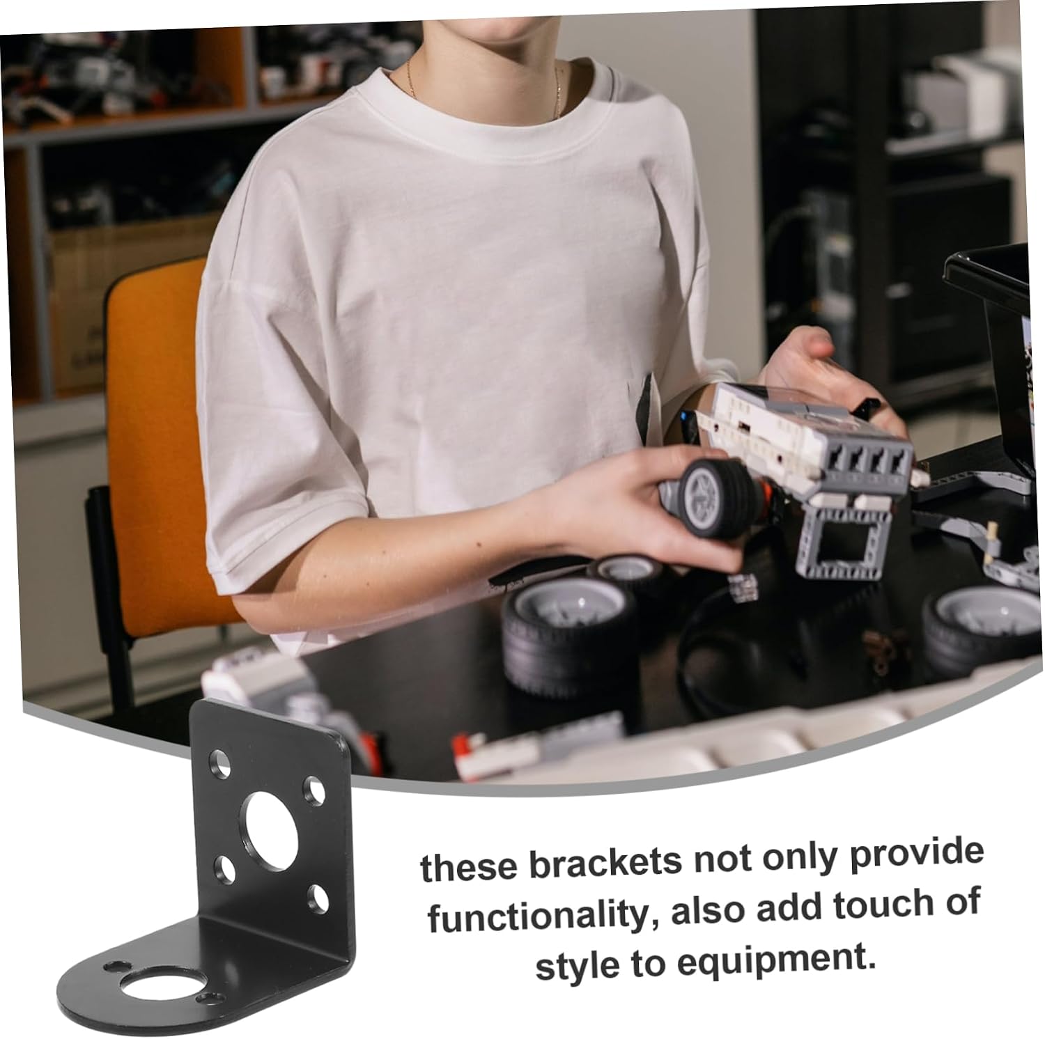 2pcs Motor Mount Bracket Gear Motor Mounting Stand Bracket Mounts Gear Reduction Holder