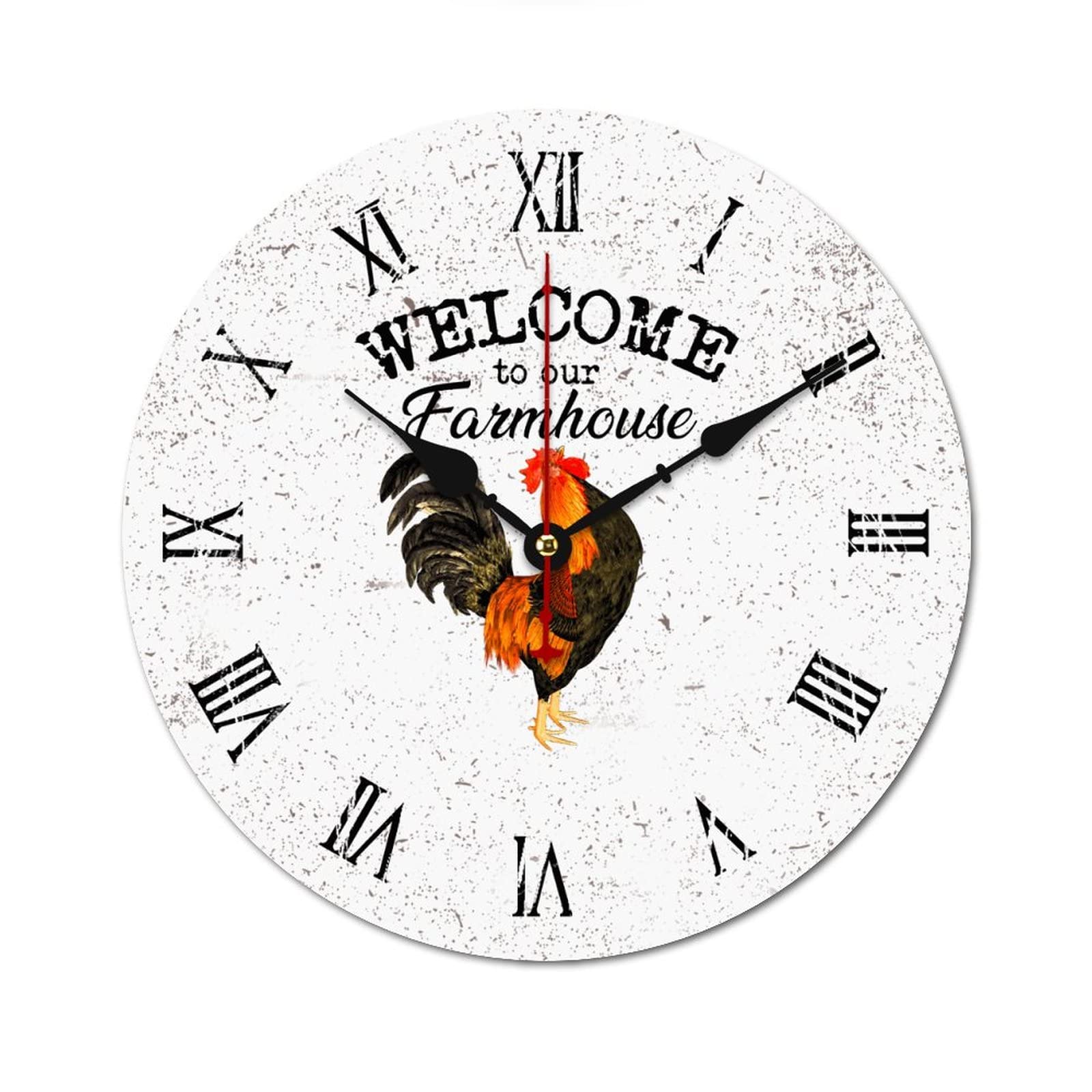 Horloge murale coq en bois : le cadeau idéal pour style campagne chic