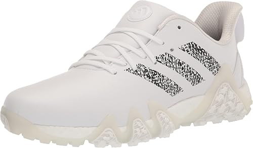 adidas Men's CodeChaos 22 Spikeless Golf Shoes, Footwear White/Core Black/Crysta