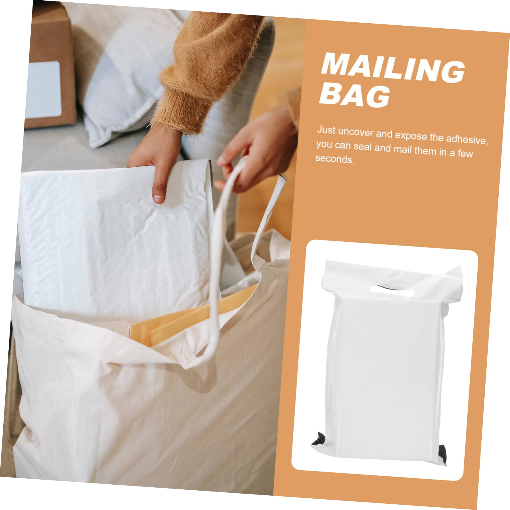 100pezzi Buste Spedizione Per Vestiti Sacchetti Imballaggio Resistenti e Impermeabili Con Manico Per Spedizioni Sicure e Affidabili Di Costumi e Abbigliamento