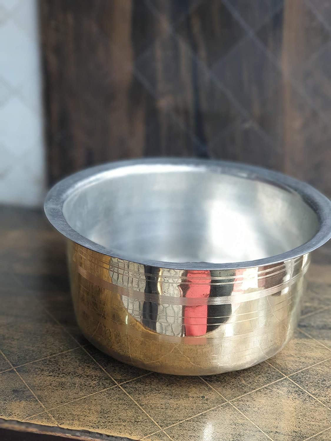 Josanz Indian Traditional Kitchen Utensil Brass Patila