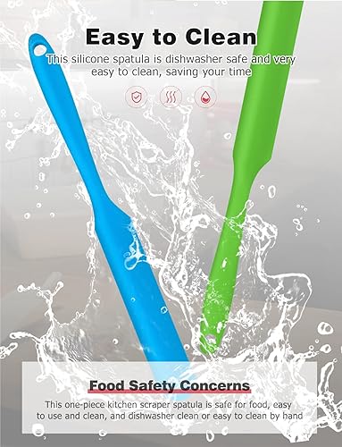 Miniatura 5 de Juego de espátulas para tarros, ll Mango largo de silicona Tarro Espátula Pastel Crema Espátulas Set