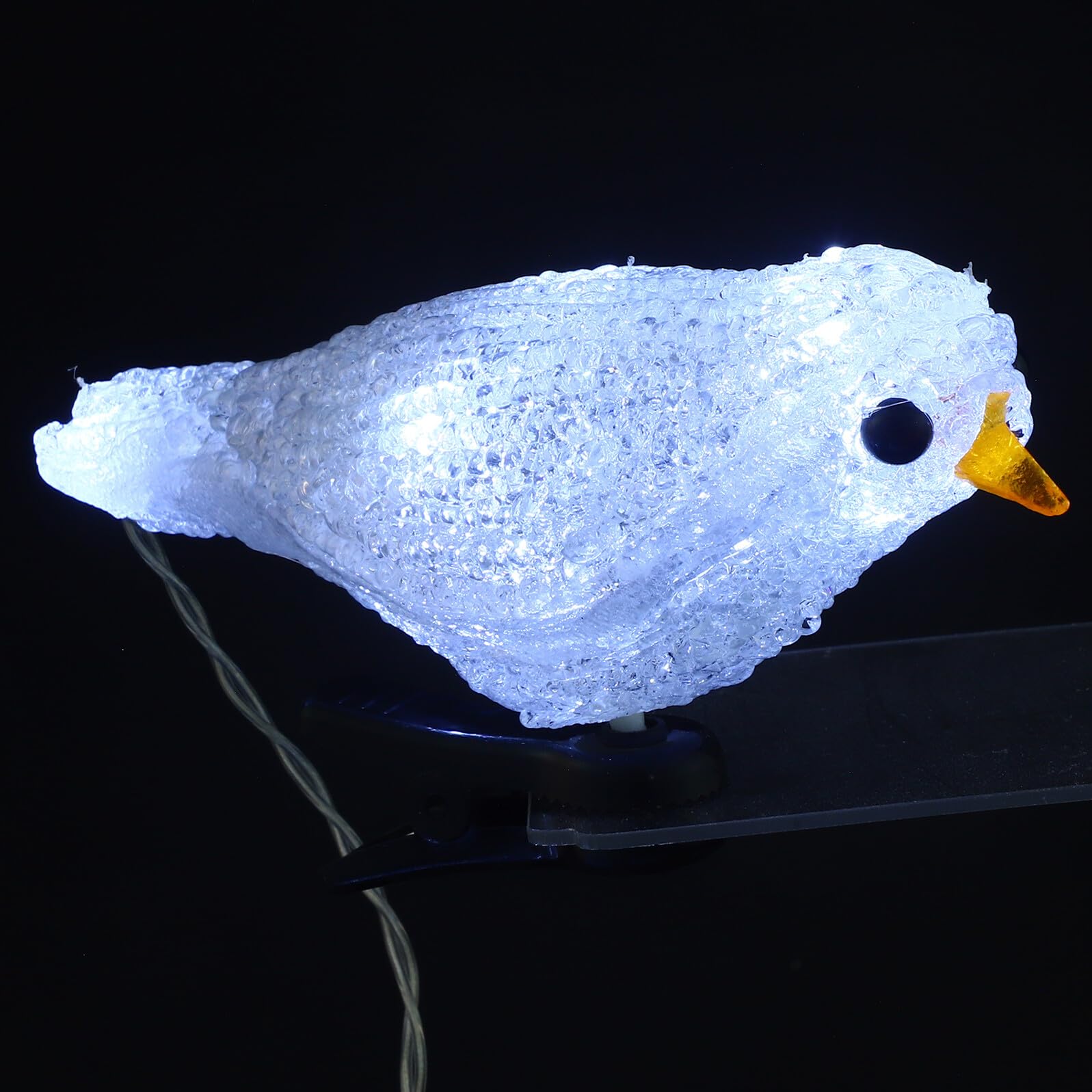 Solarbetriebene LED Lichterkette Vogel Acryl Garten Dekoration Wetterfeste Solar Dekolampe für Terrasse Balkon Außenbereiche