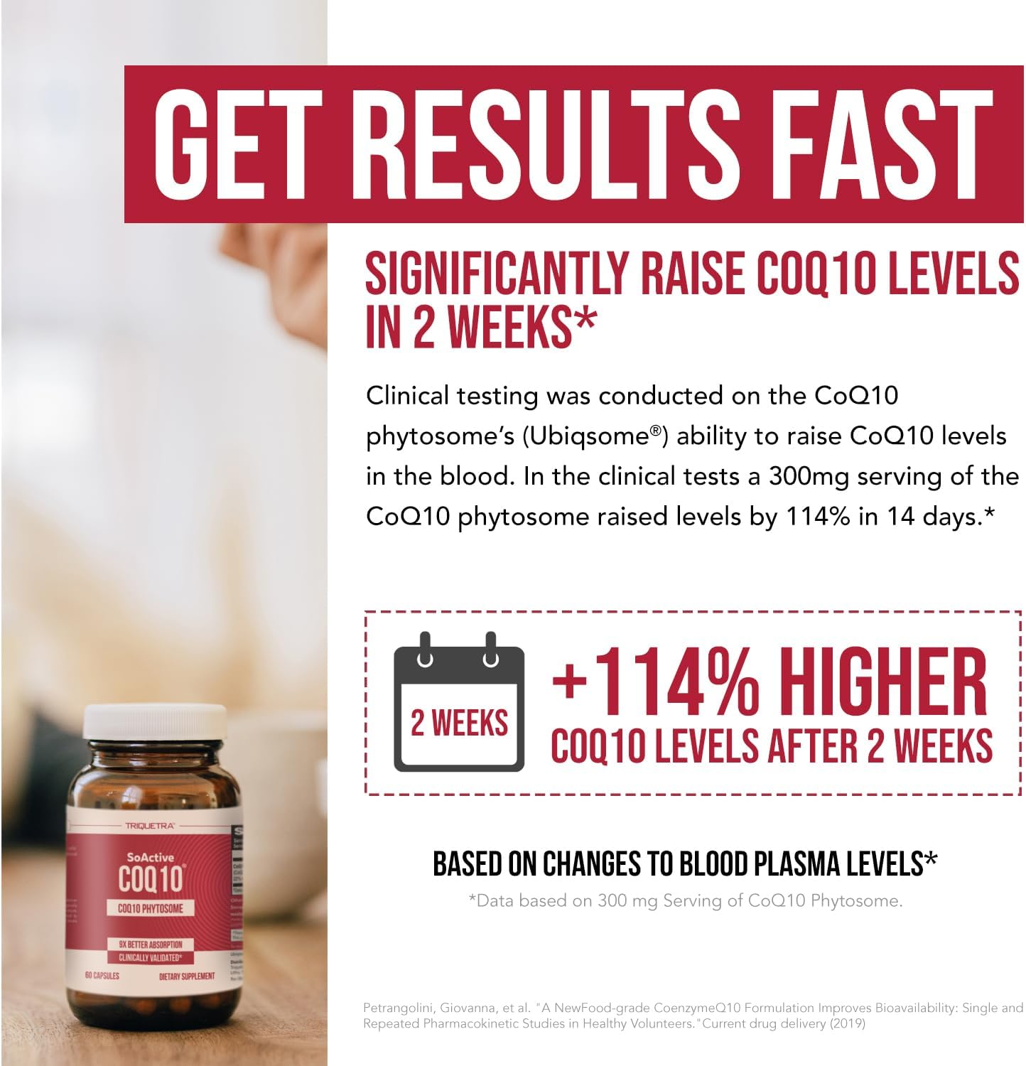 SoActive CoQ10® 250 mg: CoQ10 Phytosome with up to 9X Higher Absorption - Proven Cellular Delivery - Supports Cellular Energy Production (60 Capsules) - Image 7