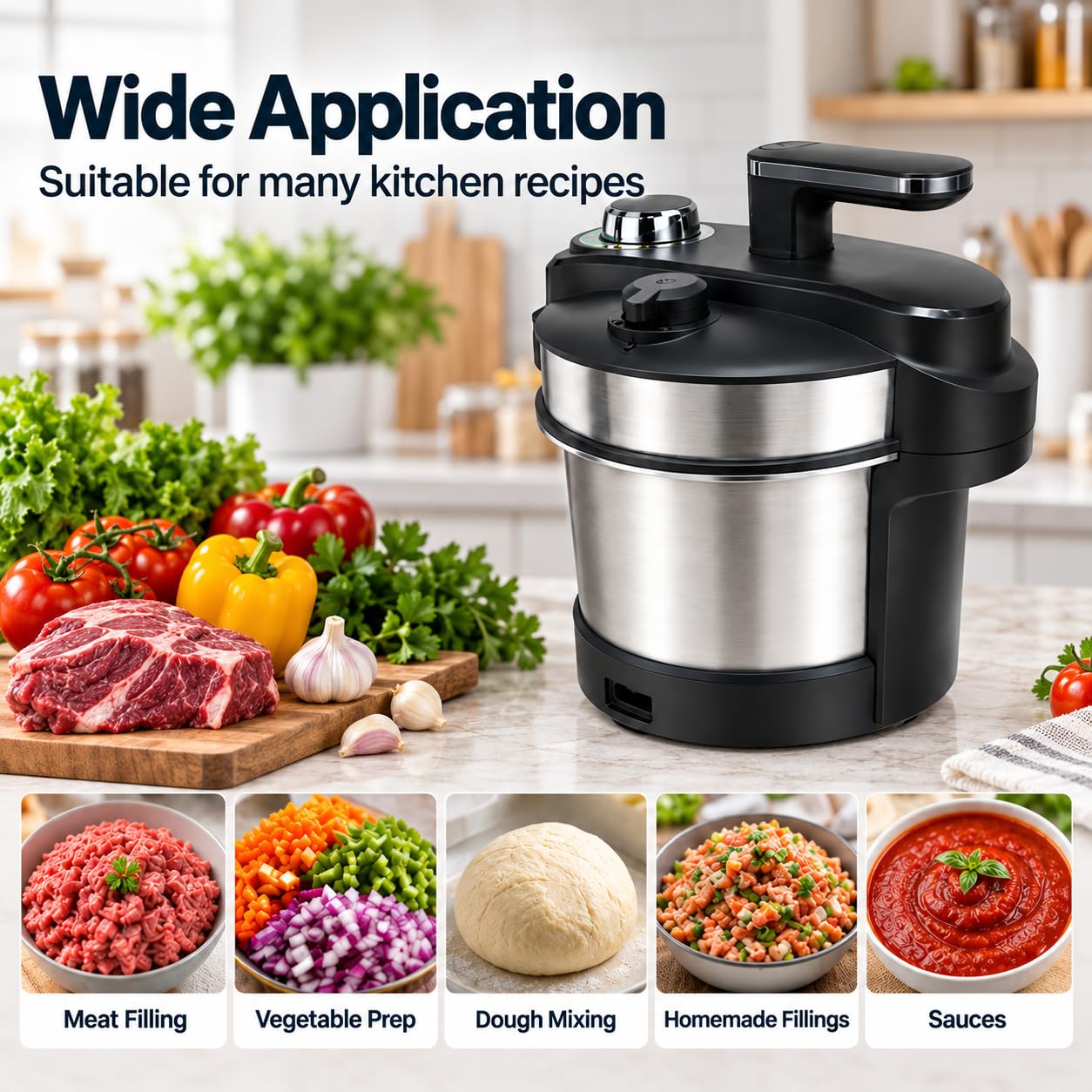 Robot da cucina multifunzionale elettrico per la preparazione degli