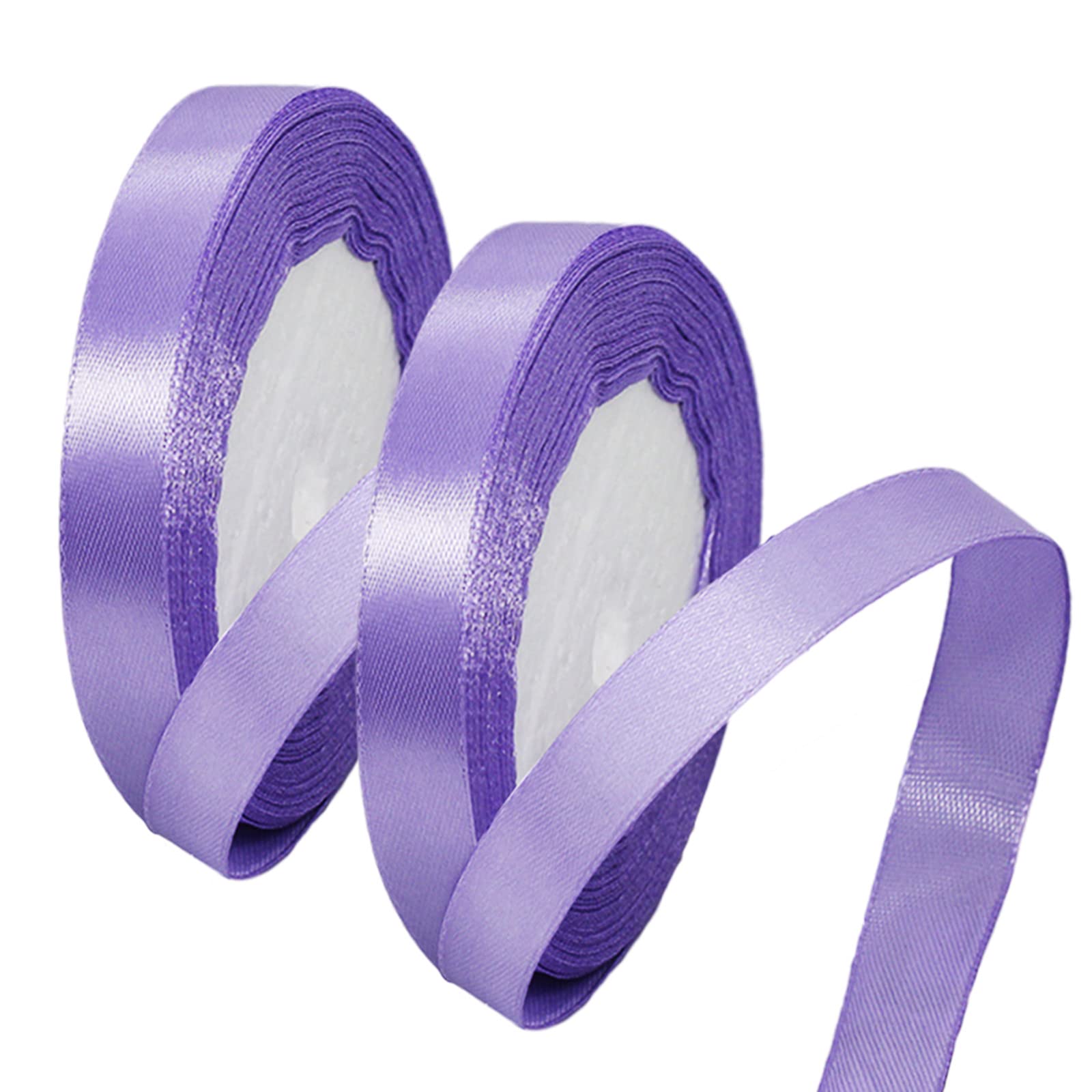 50mm Wide White Ribbon Thick Wedding Car Ribbon 22m, 2 inch Thick White Satin Ribbon for Gift Wrapping Wedding Car Christmas Birthday Cake Hair Bow Florist Bouquet Crafts Decorations — view 10