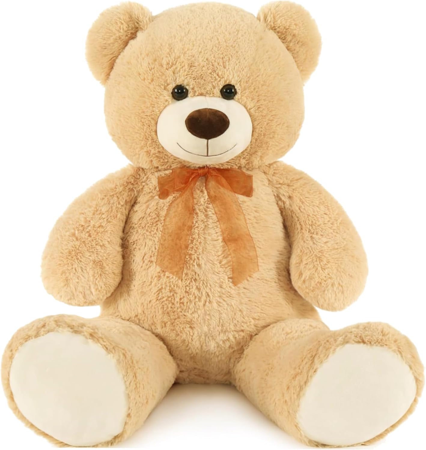 MorisMos Giant Teddy Bear Stuffed Animal 3ft,36'' Big Bear for Kid,Large Stuffed Bear for Baby Shower, Teddy Bear for Girlfriend Boyfriend Wife Mom Fiancee Valentine's Birthday, Tan