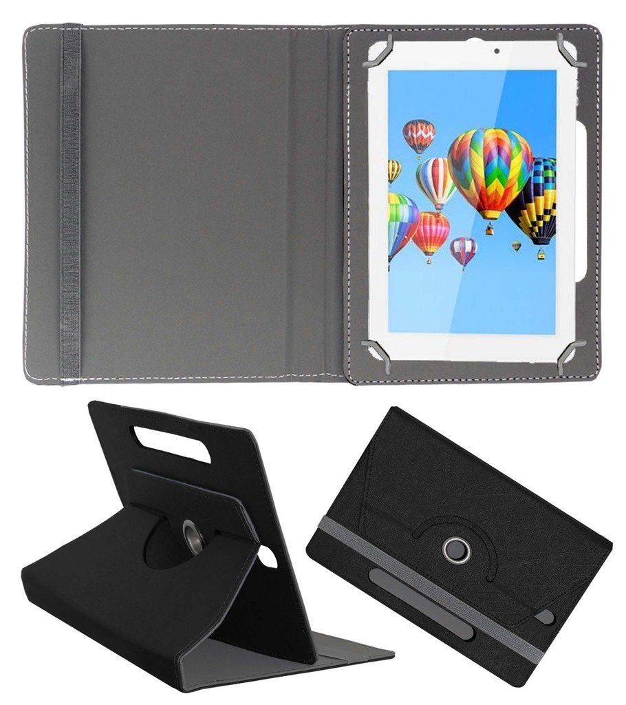 Acm Designer Rotating Case Compatible with Digiflip Xt911 Stand Cover Black