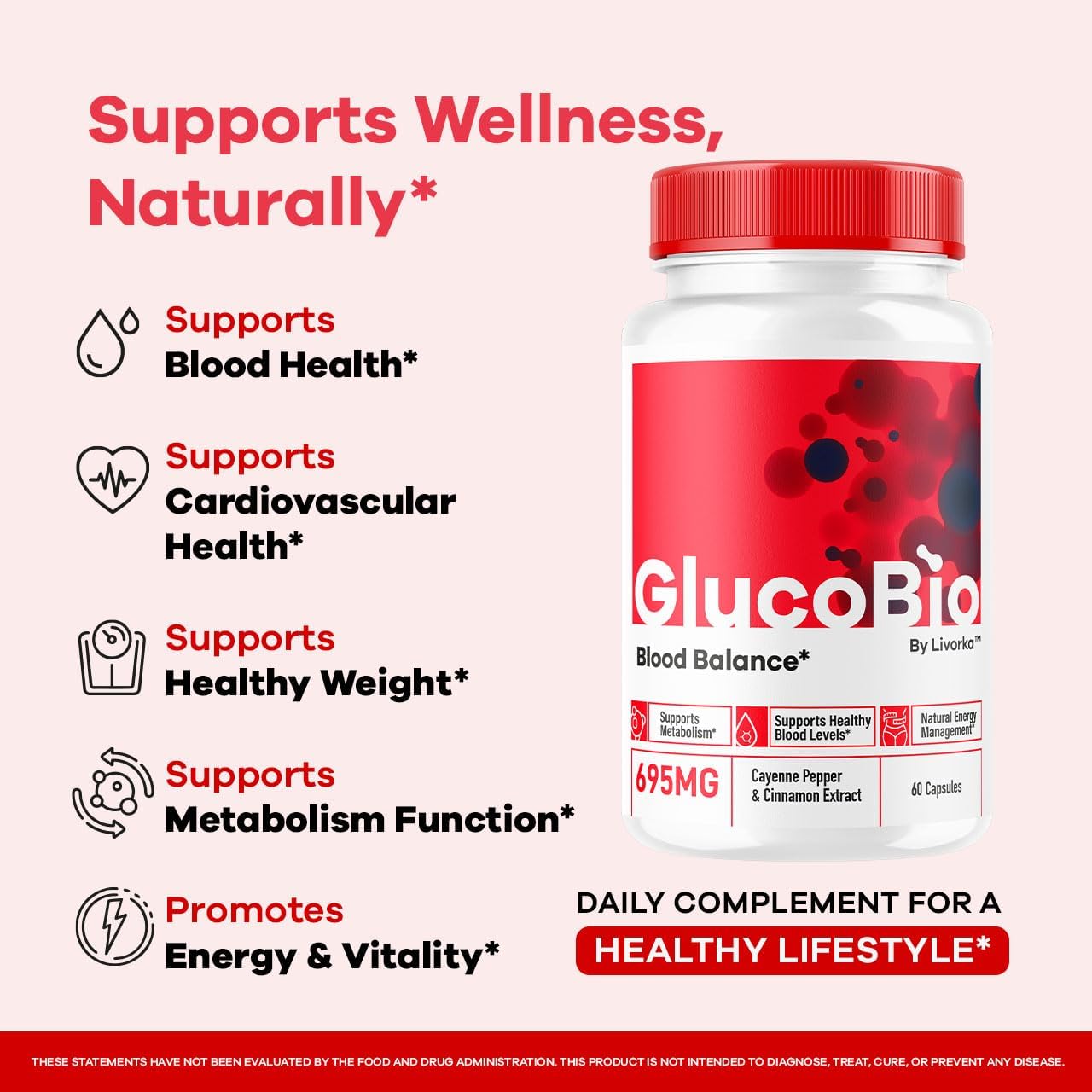 (2 Pack) GlucoBio Capsules - Official Gluco Bio Advanced Formula Support Pills - Maximum Strength, Natural Gluco Bio Supplement Vitamin for Overall Health & Wellness Reviews, 120 Capsules for 2 Months