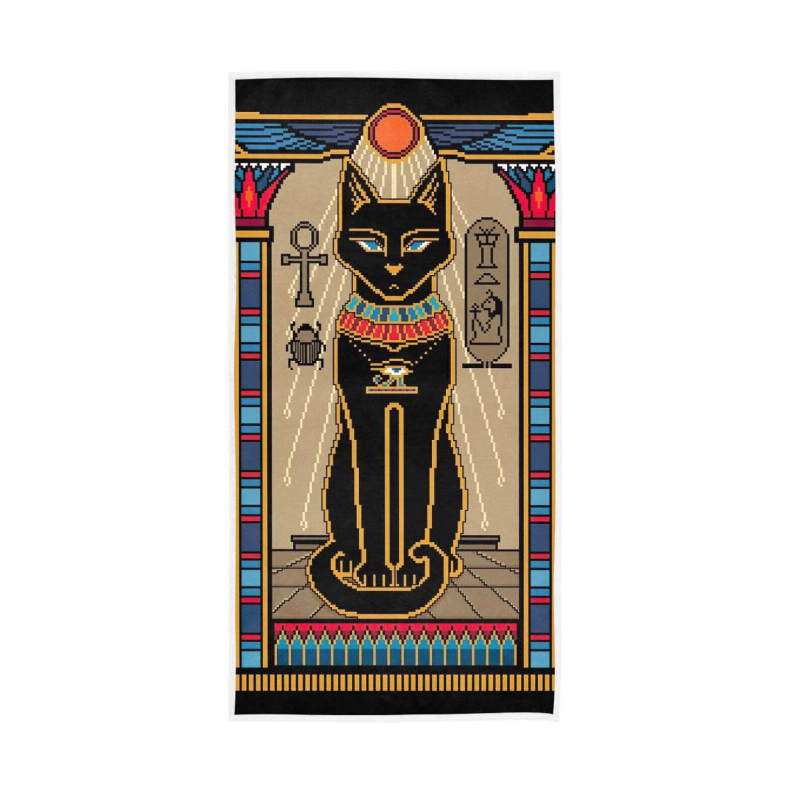 LSRCPD Vintage Background Face Towels, 15 x 30 Inches, Spa Towels for Bathroom Workout Towels