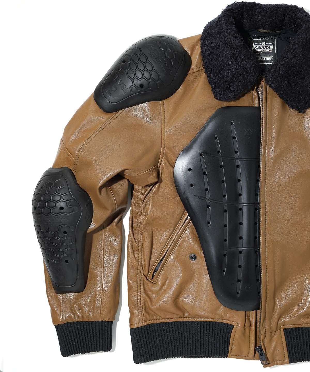 K'S LEATHER (ケーズレザー) バイク用 レザージャケット MAVERICK ブラウン 4L 【ウノピュウ】 1633