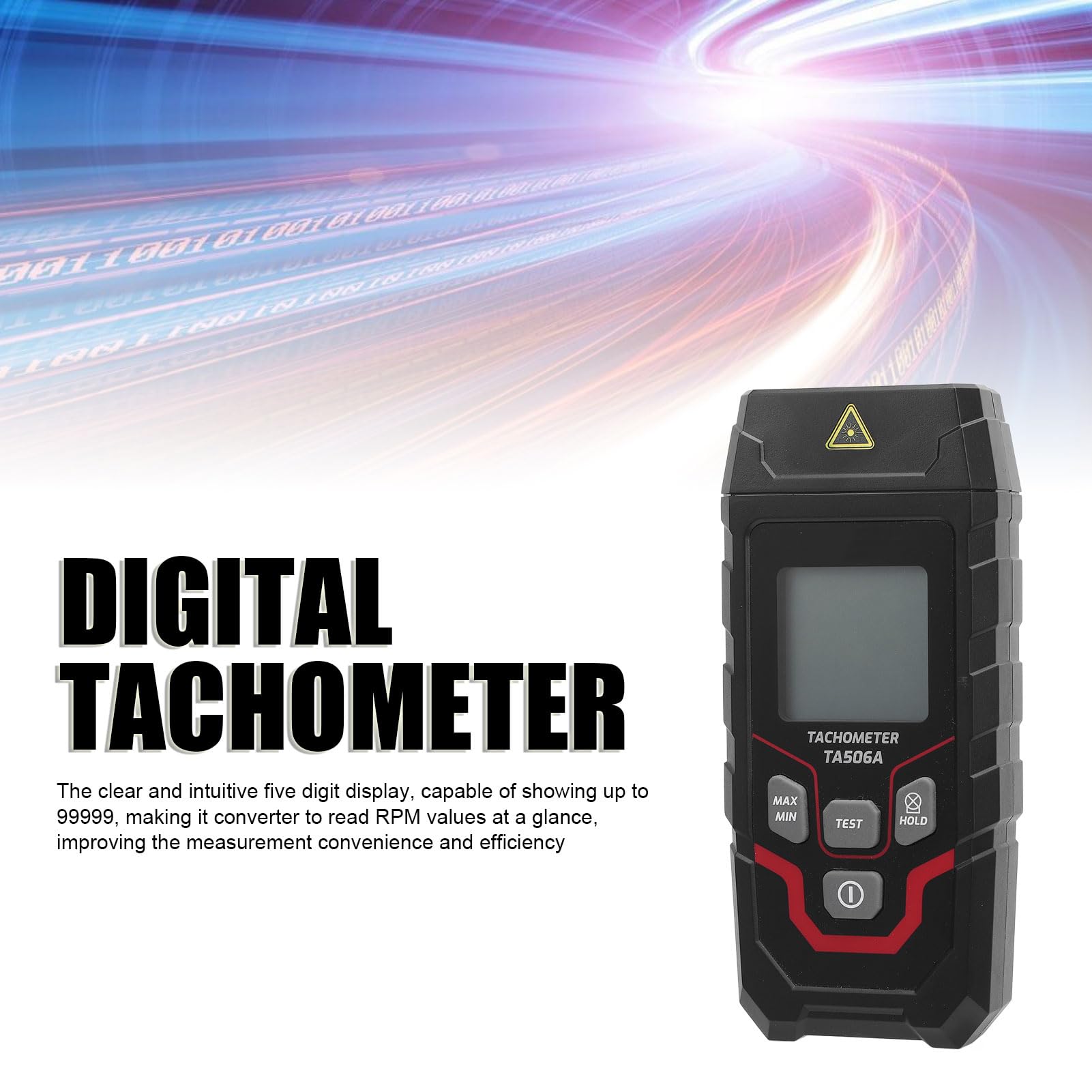 Tacómetro Digital Industrial 5 Dígitos Retroiluminación LED para Engranaje de Bomba de Ventilador de Motor