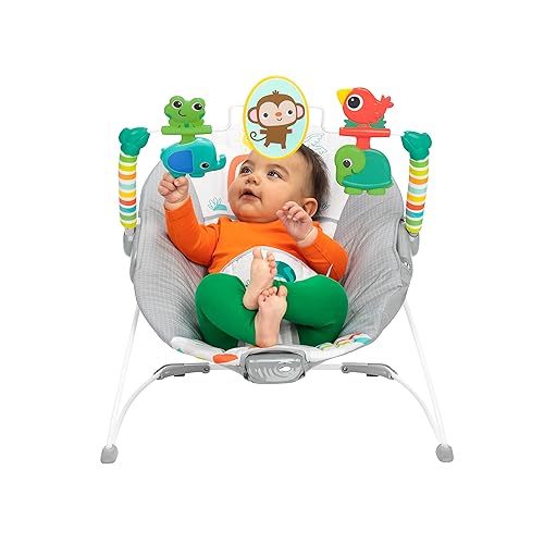 Miniatura 3 de Bright Starts Playful Paradise - Asiento cómodo para bebé con vibración relajante y juguetes, unisex, 0-6 meses
