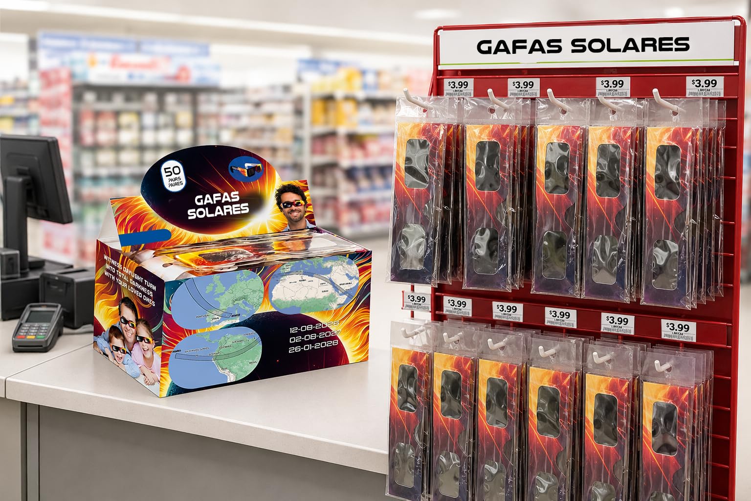 Galaxium Gafas Eclipse Solar Homologadas, ISO 12312-2, 6/12/25/50/100 Pack