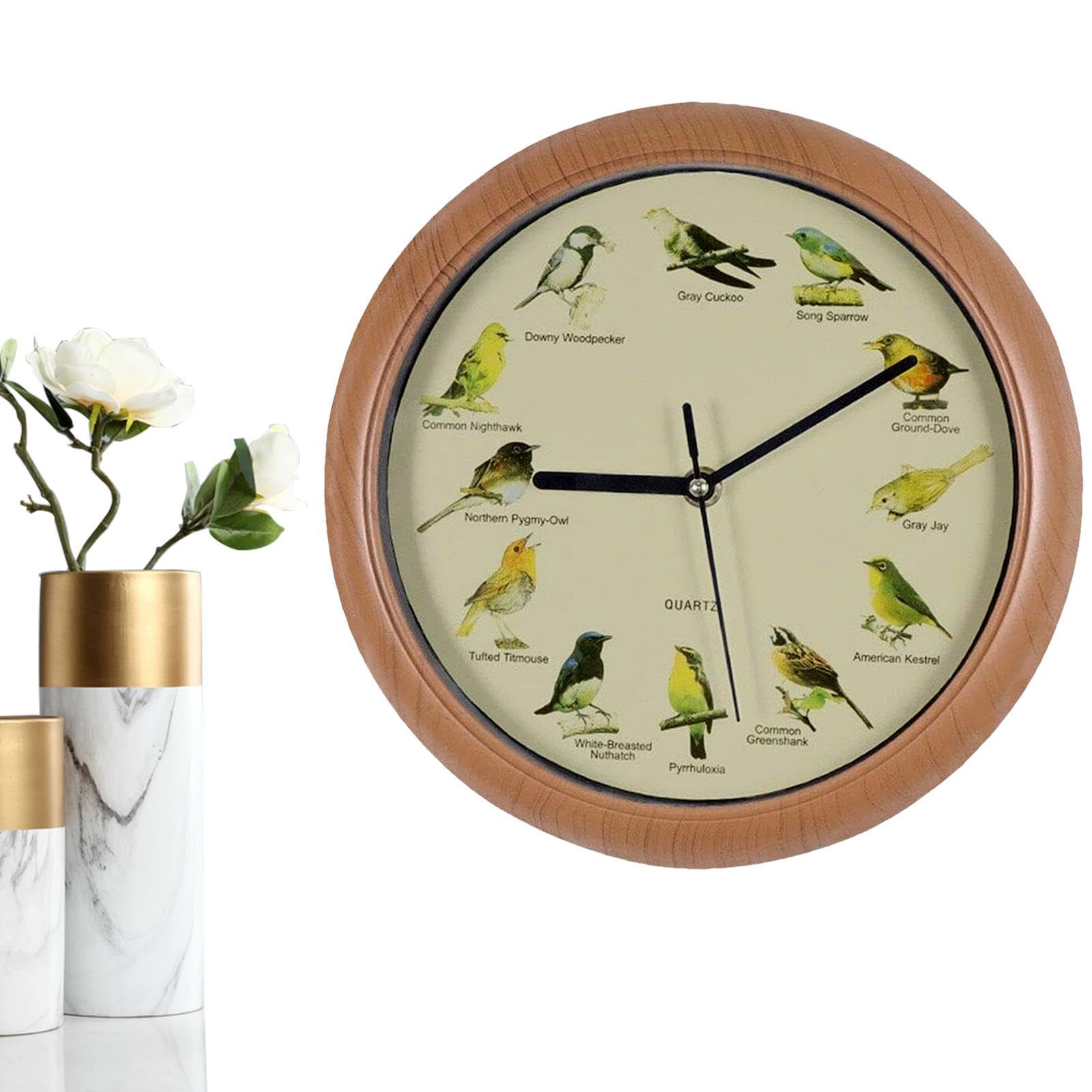 Reloj de pared de pájaro decorativo ideal para regalo vintage de inauguración de casa