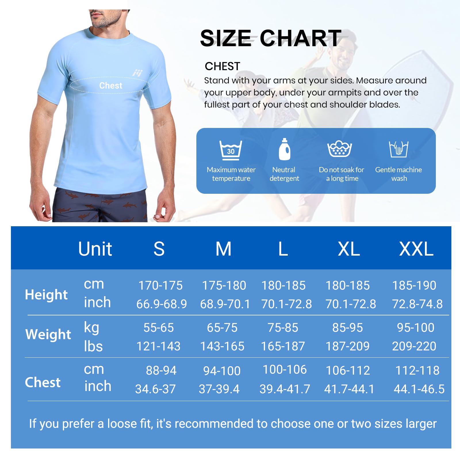 MEETWEE Rashguard Homme Anti-UV UPF 50+ Manches Courtes Longues Séchage Rapide Léger Surf Plongée