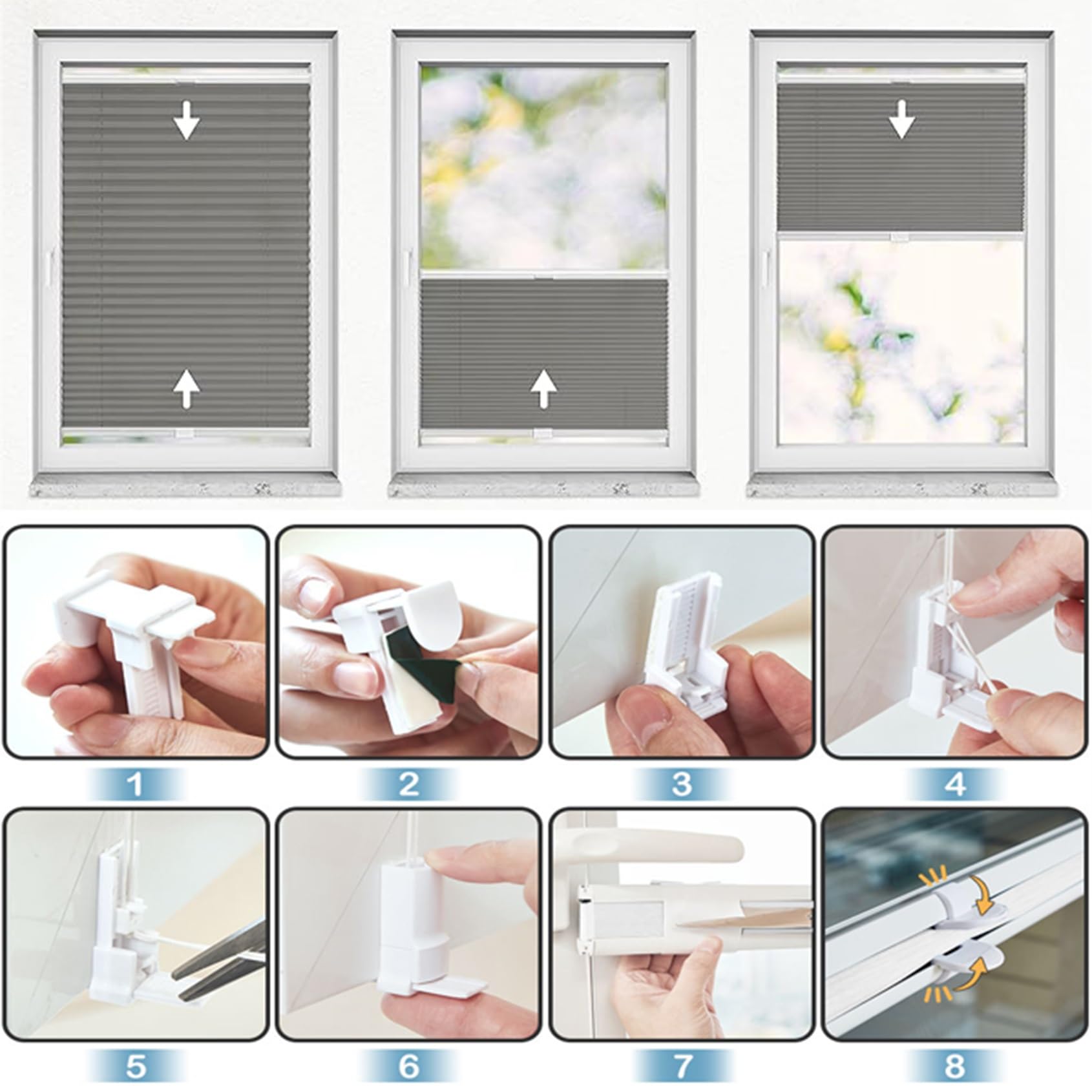 Tenda Plissettata Oscurante Per Finestre - 48x220 Cm | Adesiva Senza Fori | Isolante Termico E Anti-UV - Foto 5