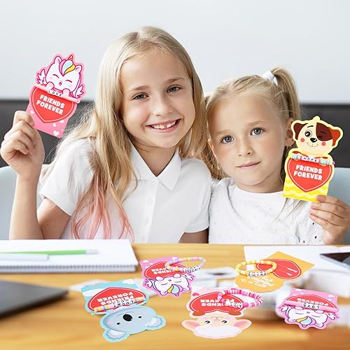 Miniatura 7 de MOVINPE Regalos a granel para el día de San Valentín para niños, paquete de 24 llaveros de pintura artística de diamantes 5D con tarjetas de