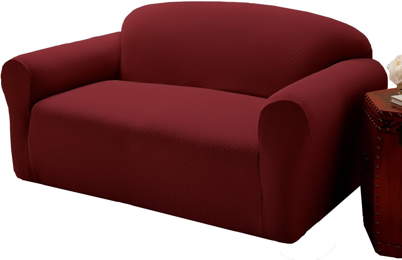 Stretch Sensations Crossroads Sofa Stretch Slipcover, Garnet