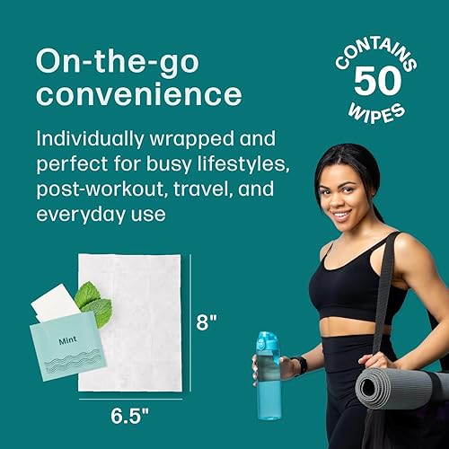 Miniatura 5 de Dew Well - Toallitas desodorantes Refresh - Un nuevo comienzo cuando estás en movimiento - Sin aluminio, parabenos y sulfatos - Aroma a menta - 50