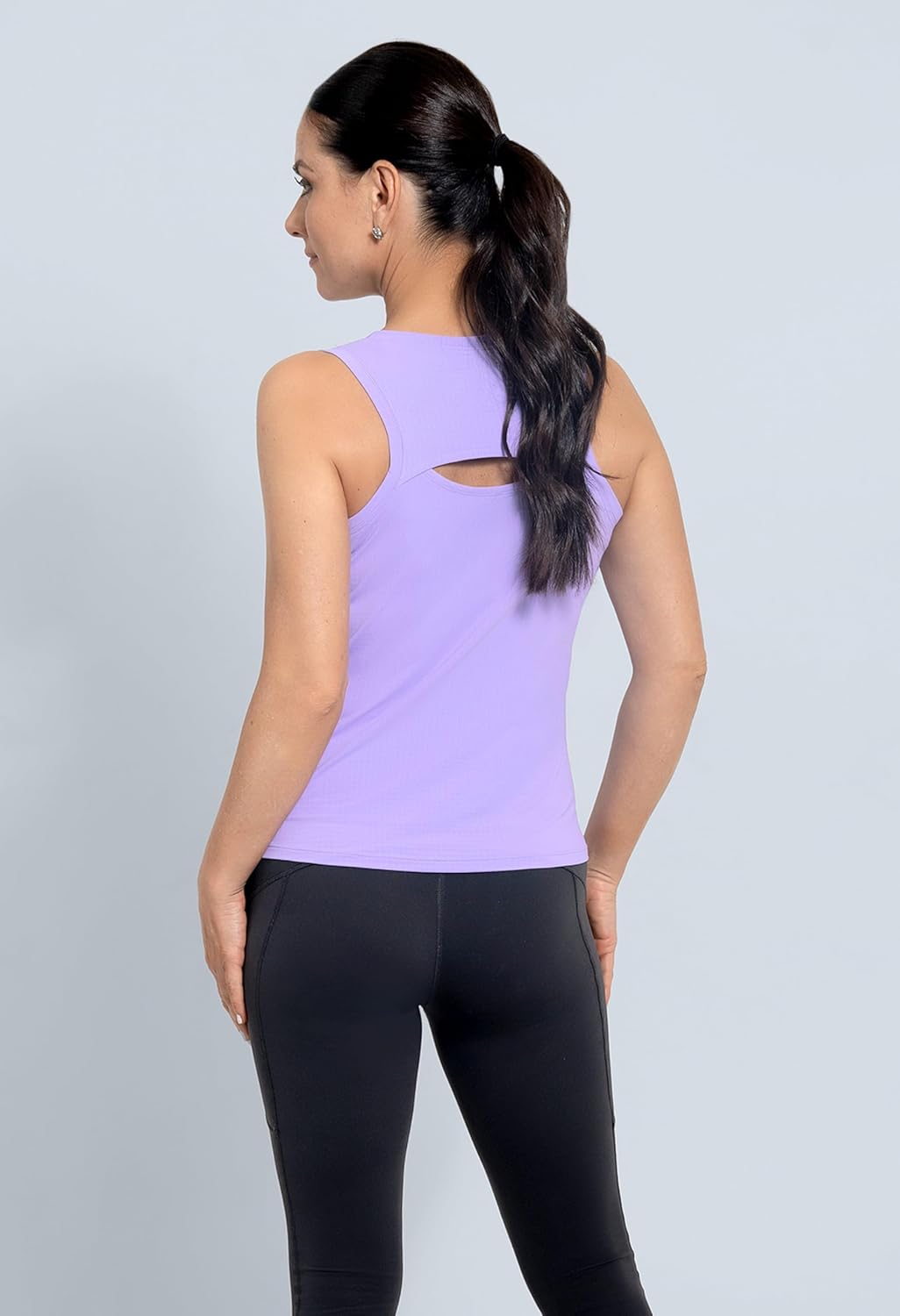 IBKUL Athleisure Wear Sun Protective UPF 50+ Icefil Cooling-Solid Tennis Tank Top-15000