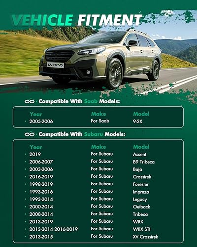Miniatura 2 de SCITOO - Kit de suspensión de 2 extremos de barra de acoplamiento exterior para Saab 9-2X Subaru Ascent B9 Tribeca Baja Crosstrek Forester Impreza