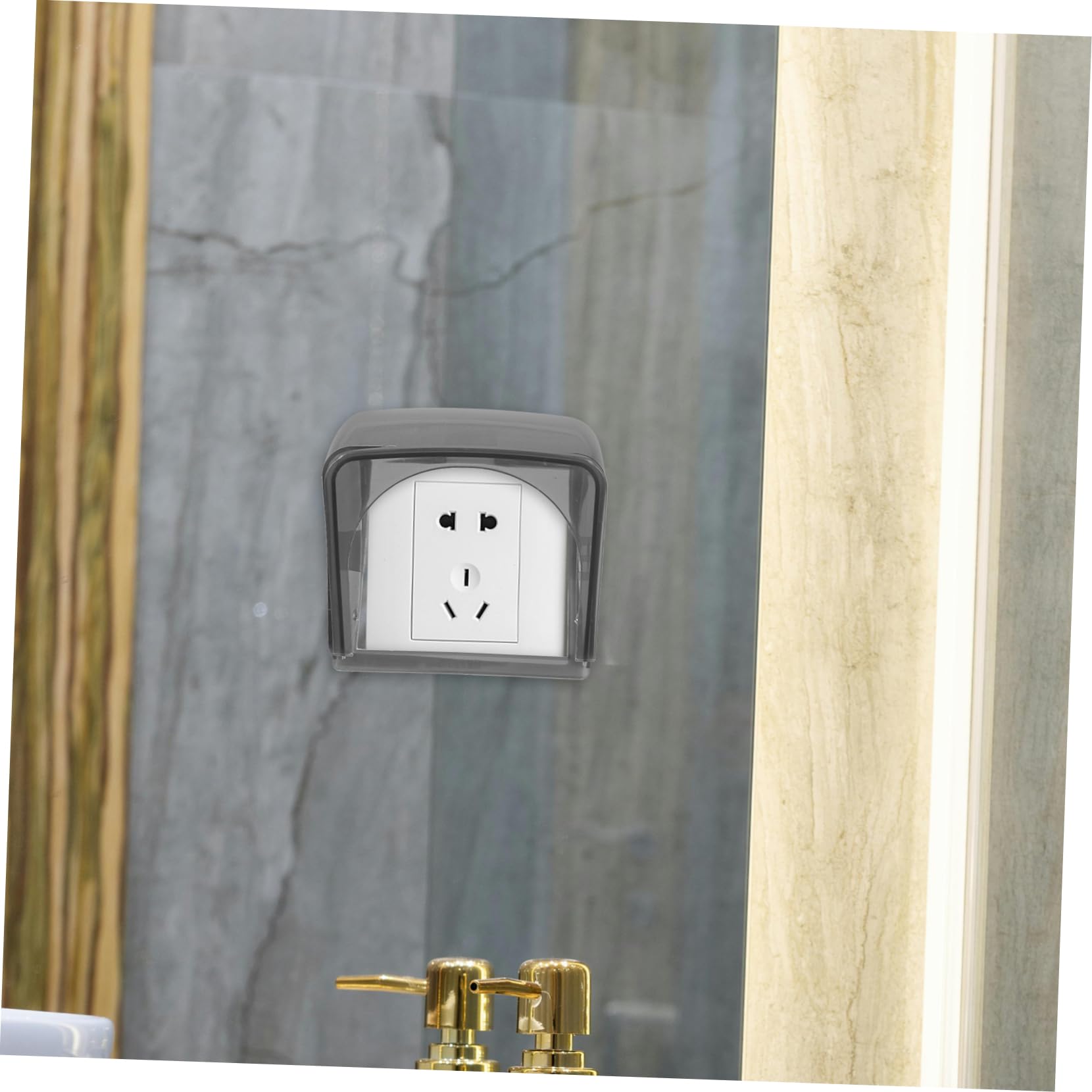 GLEAVI 5pezzi Protezione Per Prese Elettriche Da Esterno Box Copertura Outlet Per Bagno e Giardino Facile Installazione e Resistente Agli Agenti Atmosferici e Versatile Per Uso Domestico