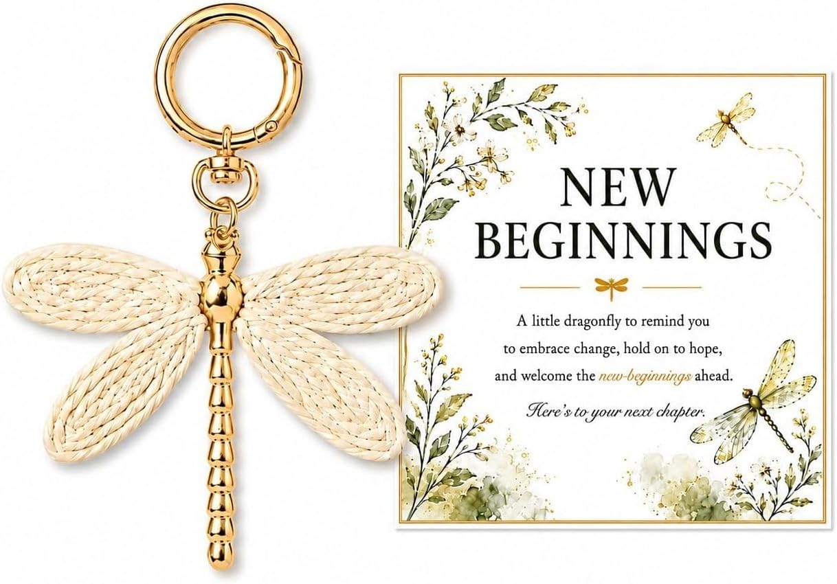 Dragonfly Keychain New Beginnings Gifts for Women Coworker Farewell