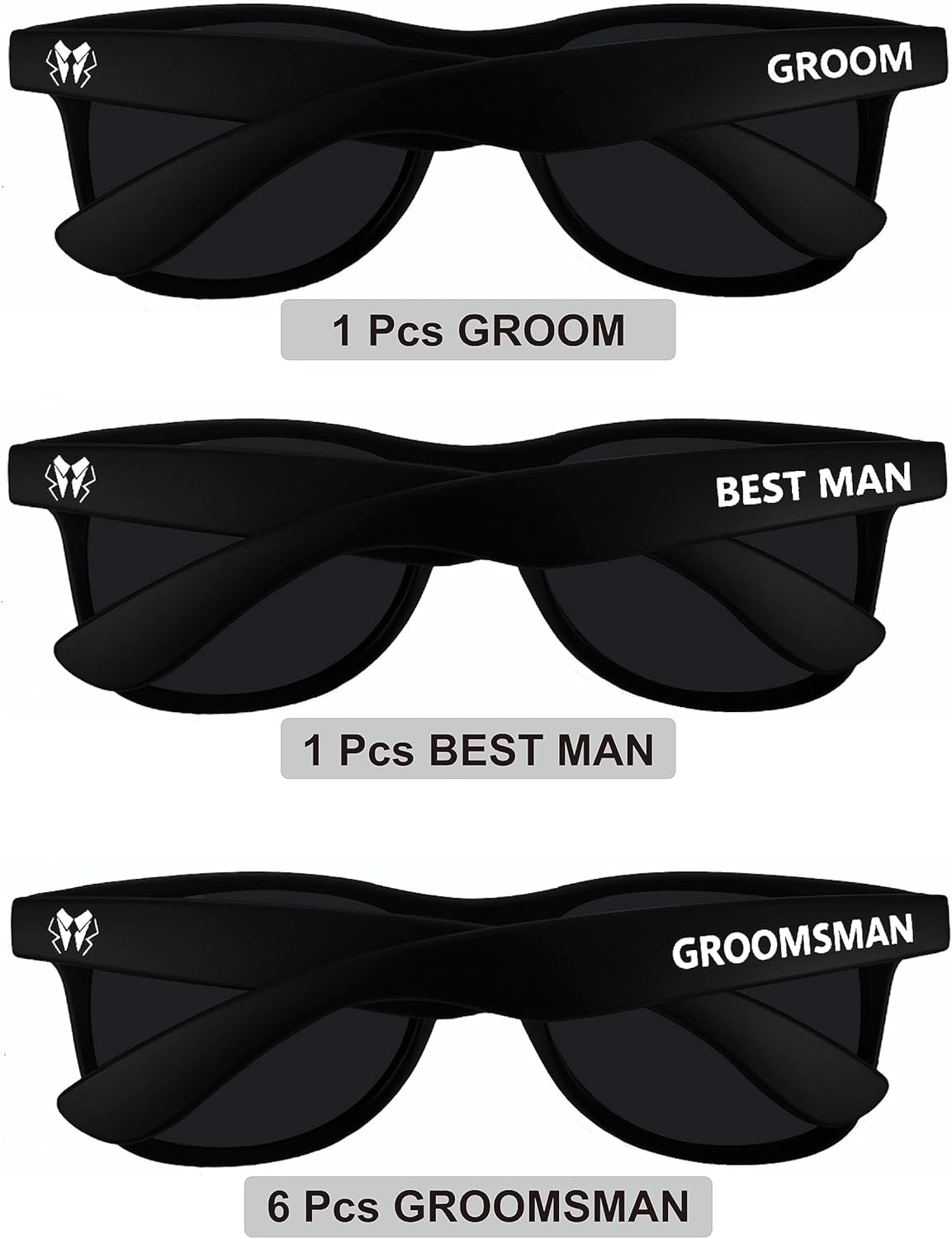 8 Pack Groomsmen Sunglasses for Men - Wedding Sunglasses for Groomsman Proposal Gifts, Bachelor Party Favors - Image 4
